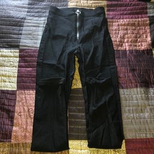 Zip Up High waisted Pants